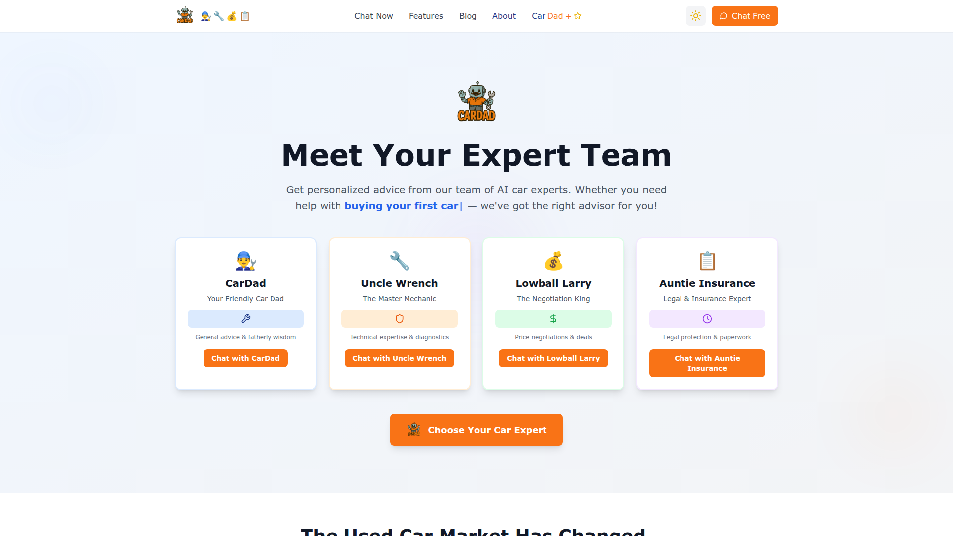 CarDad website screenshot