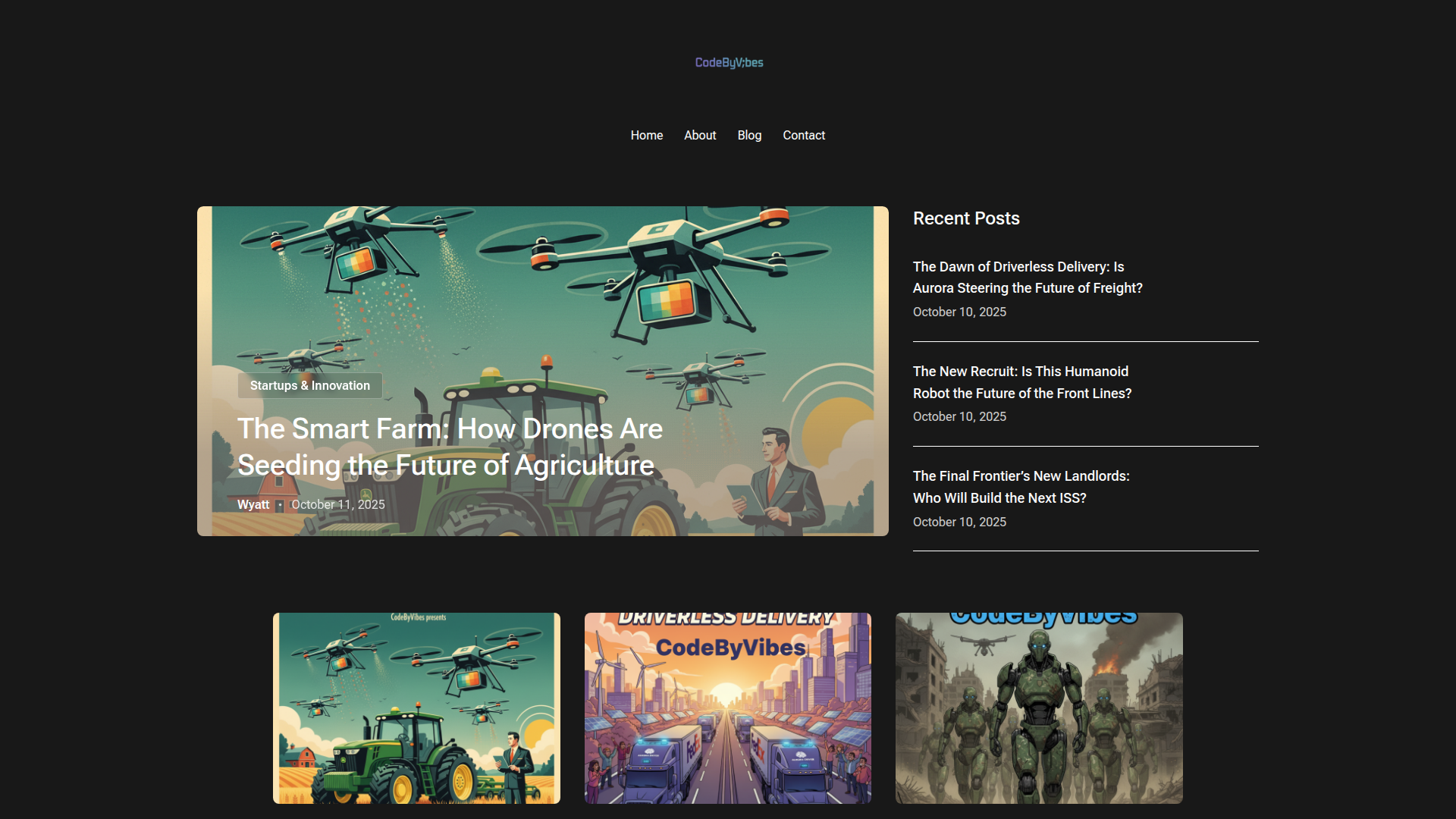 CodeByVibes website screenshot