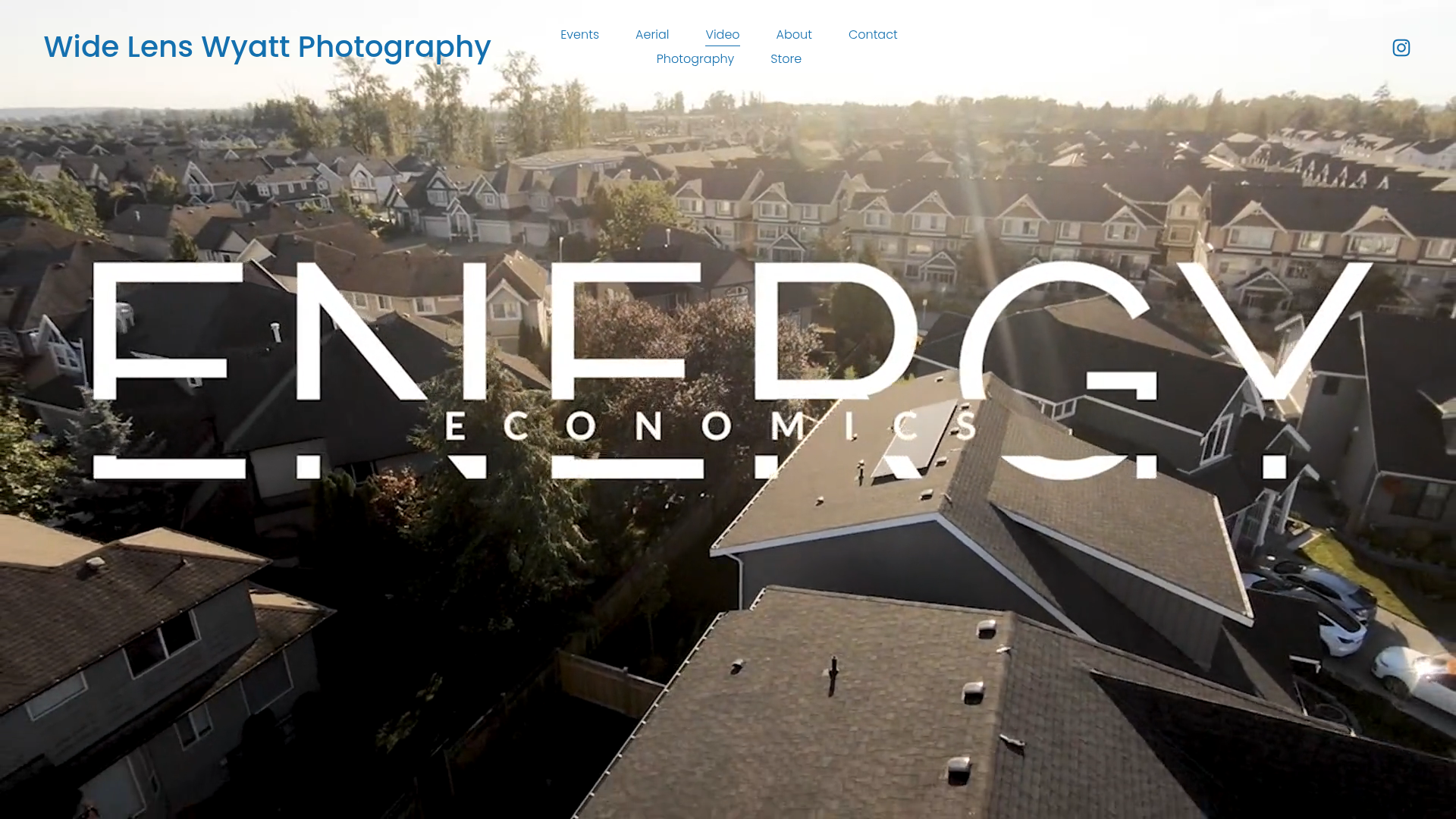 Wide Lens Wyatt Photography website screenshot